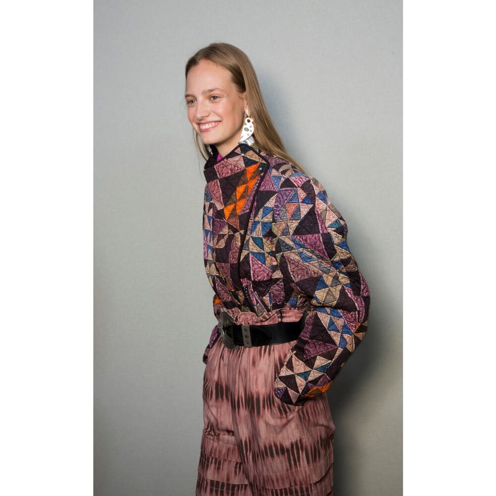 $985 RUNWAY Isabel Marant Bonny Quilted Cotton Jacket FR42